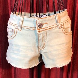 Krip Jeans Frayed Denim Shorts